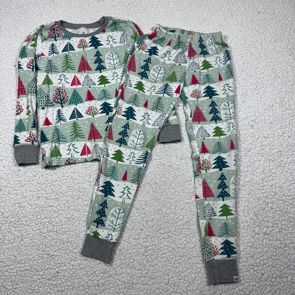 Honest Baby Clothing Organic Cotton Holiday Pajamas Kids size L Feelin Pine - Picture 1 of 5